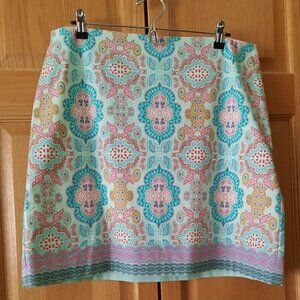 Skirt, Talbots Colorful Exotic Print Skirt, 14